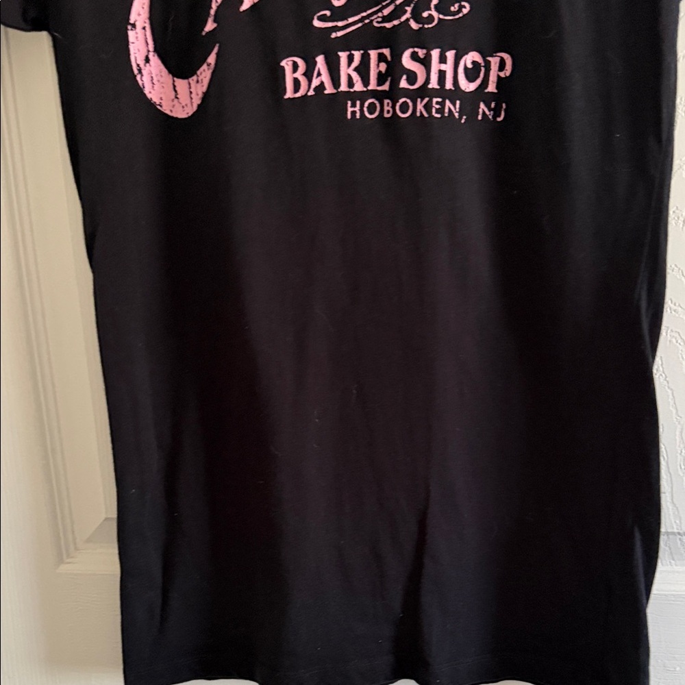 Black Short Sleeve Tee with Pink Graphic - Picture 6 of 8
